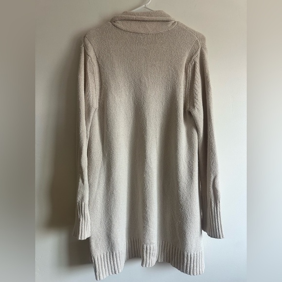 Eileen Fisher Organic Cotton Long Chunky Cream Cardigan Size Medium - Picture 4 of 4